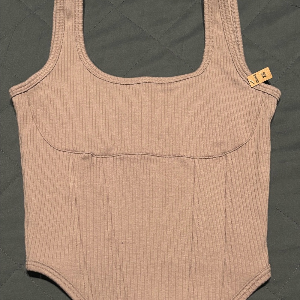 VS tan corset top